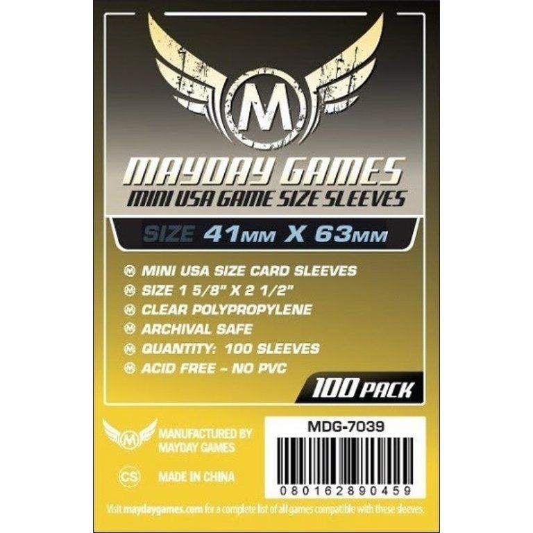 Mayday Sleeves 41x63mm, Modèle: Standard 100pk