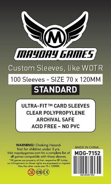 Mayday Sleeves 70x120mm, Modèle: Standard 100pk