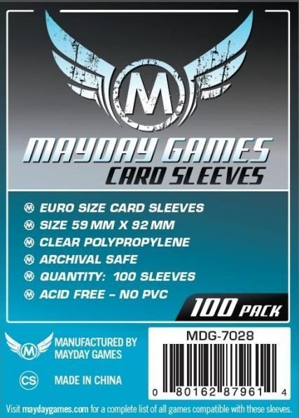 Mayday Sleeves 59x92mm, Modèle: Standard 100pk