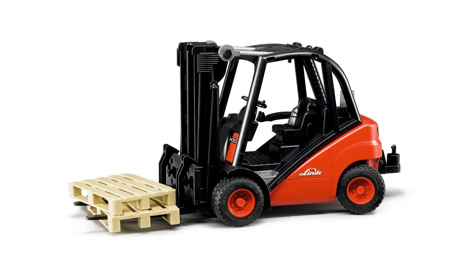 Bruder 02511 - Chariot élévateur Linde H30D avec dispositif d'attelage