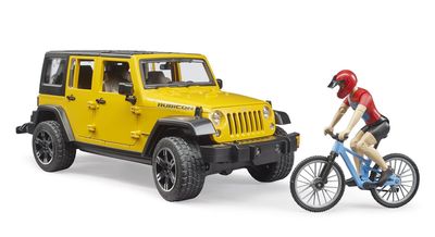 Bruder 02543 - Jeep Wrangler avec vélo tout-terrain et cycliste