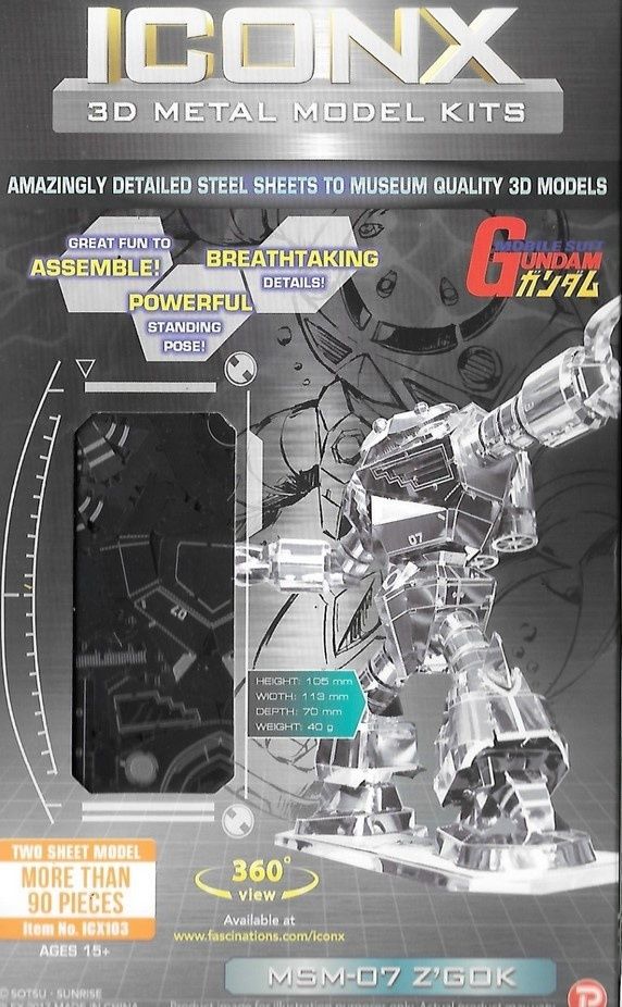 *****Metal Earth ICONX - Gundam - MSM-07 Z'Gok