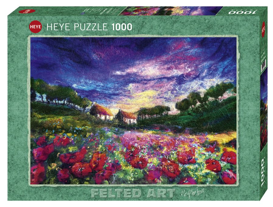 Heye 1000 - Felted Art - Sundown Poppies