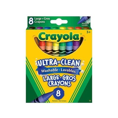 Crayola- 8 gros crayons de cire lavables