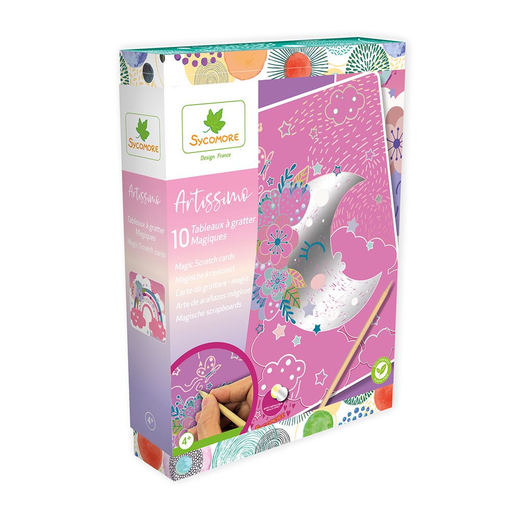Sycomore - Artissimo - Petit modèle 10 Tableaux à gratter - Rêves magiques