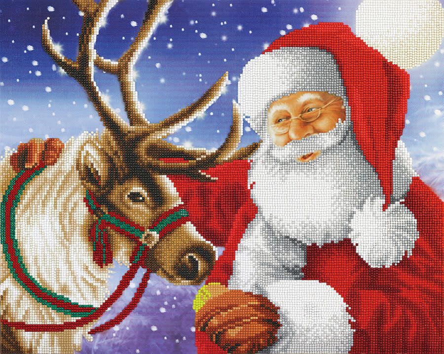 Craft Buddy - Crystal Art - Santa's Best Friend (40 x 50 cm)