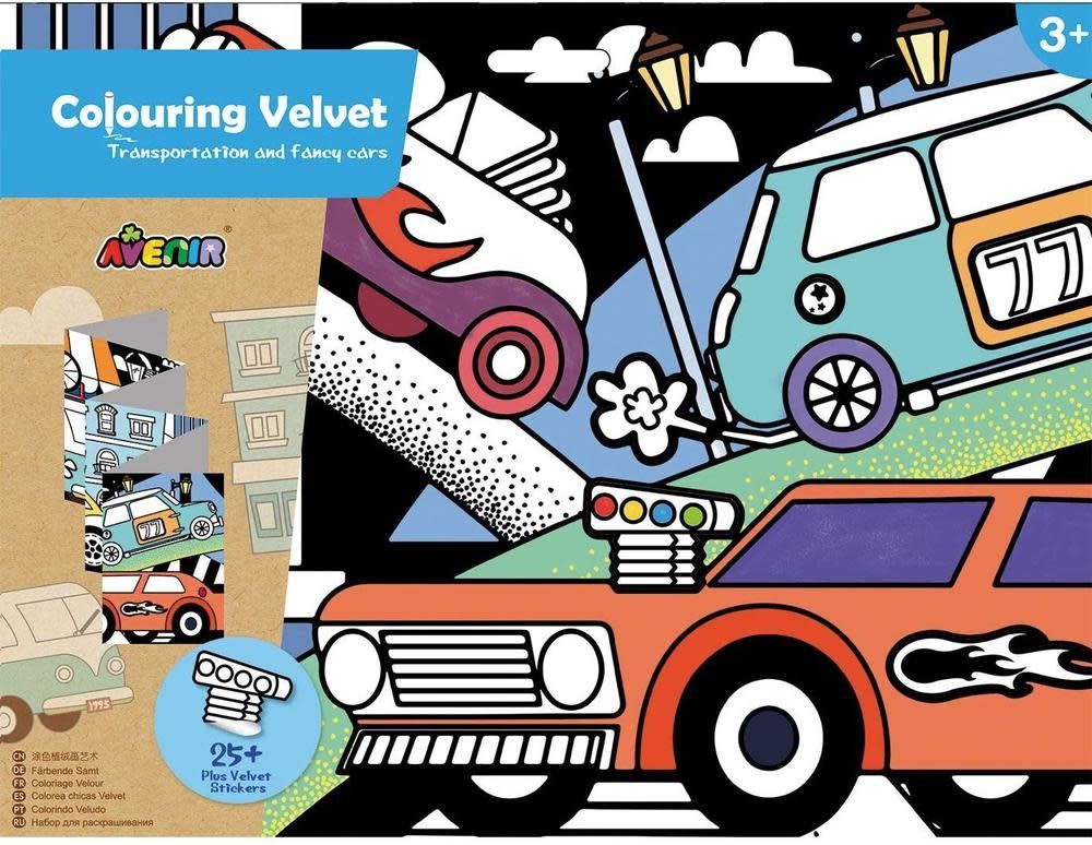 Avenir- Coloriage velours poster géant  voitures
