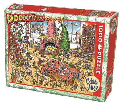 Cobble Hill 1000 - Doodle Town : Elves at work