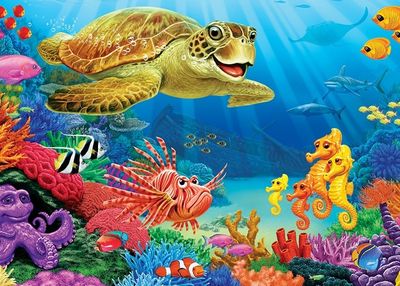 Cobble Hill 35 - Undersea Turtle (Tray)