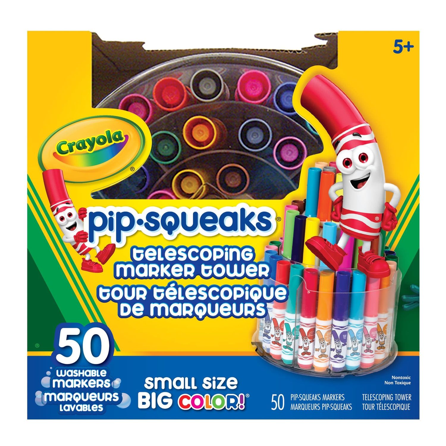 Crayola - Tour télescopique de marqueurs 50pqt