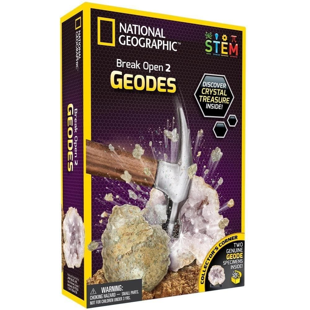 National Geographic - Ouvrir 2 vraies géodes