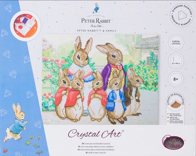Craft Buddy - Crystal Art - Peter Rabbit &amp; Family (40 x 50 cm)