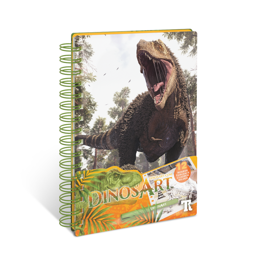 DinosArt - Tableaux à métalliser - Petit carnet créatif
