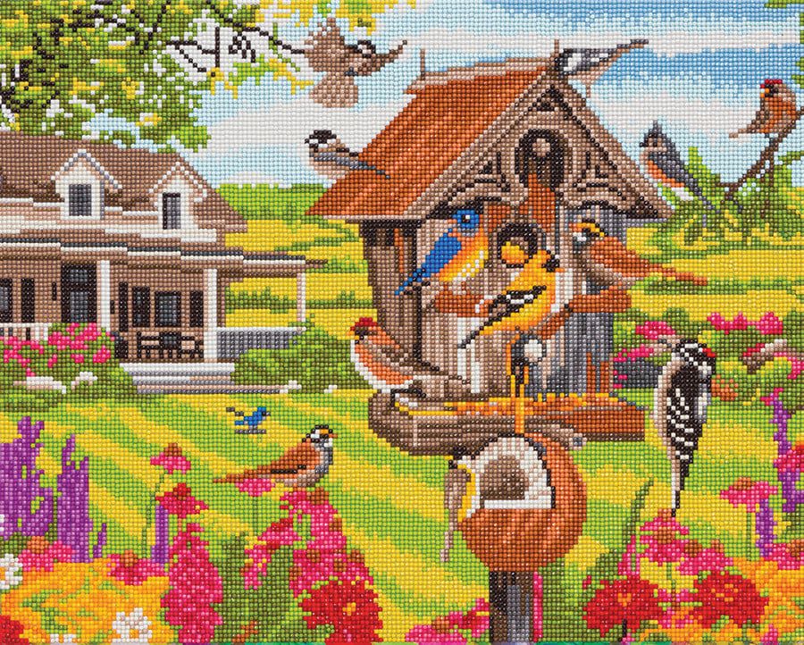 Craft Buddy - Crystal Art - Garden Birds (40 x 50 cm)