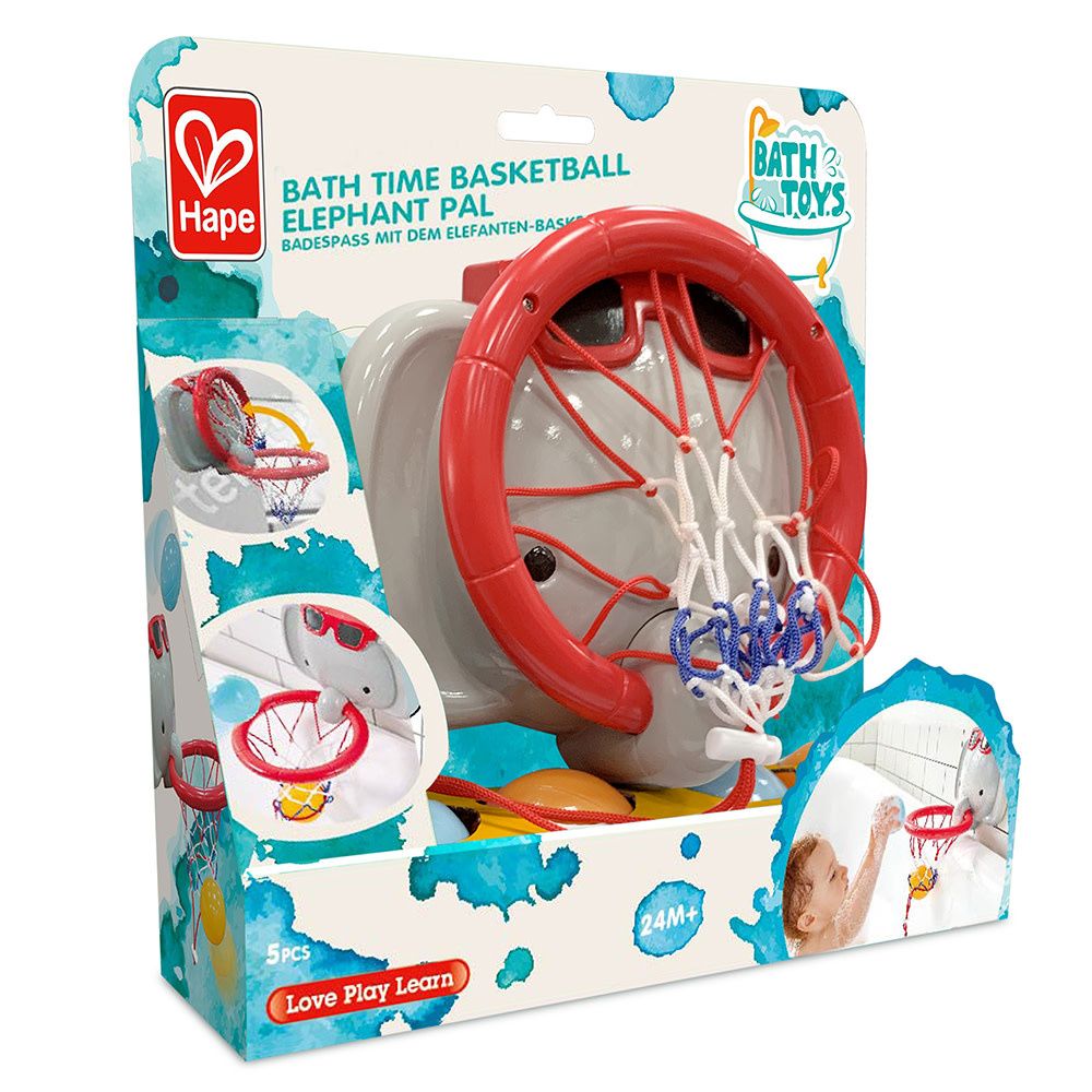 Hape - Bath Time Basketball Elephant Pal