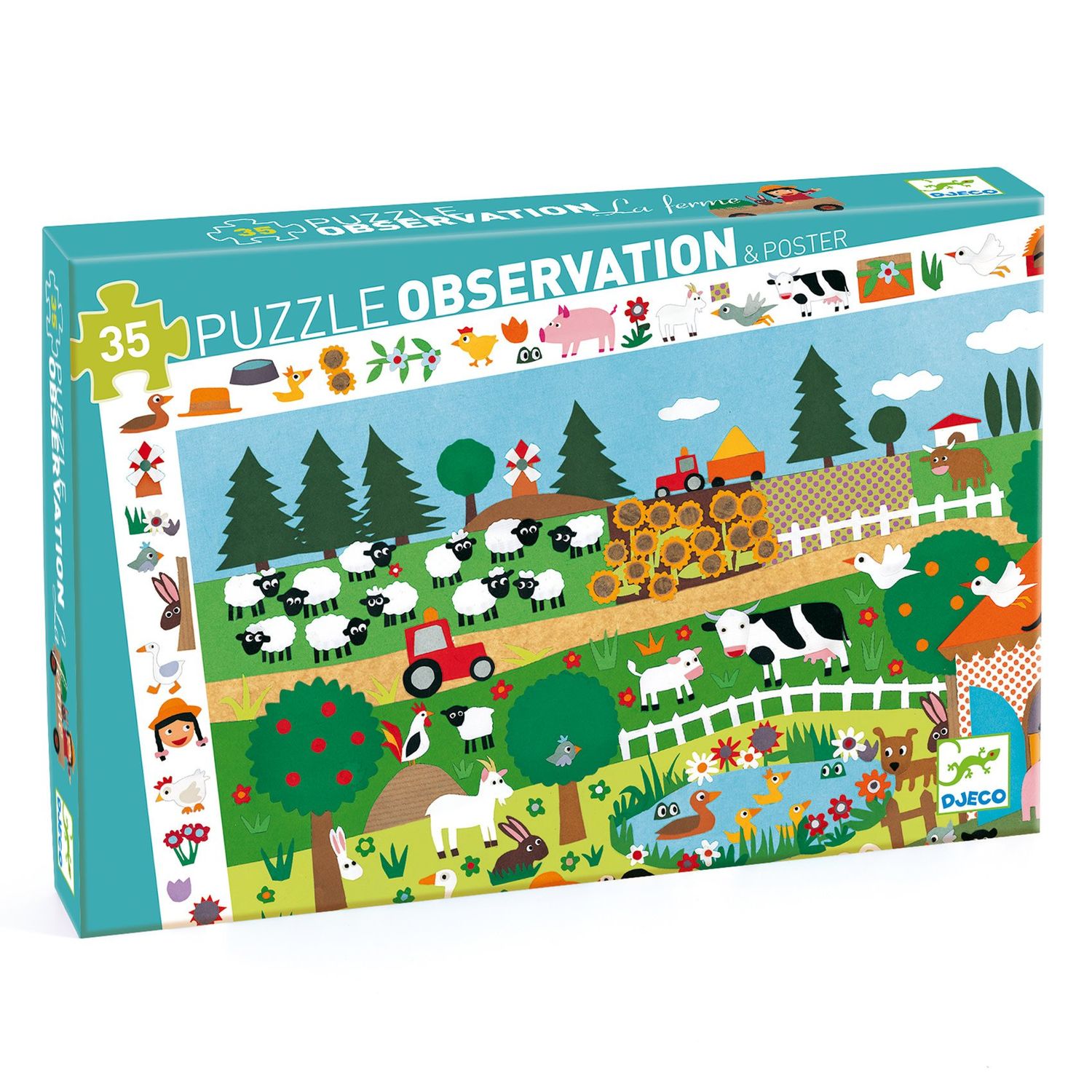 Djeco - Puzzle Observation 35 - La ferme