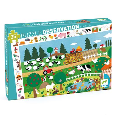 Djeco - Puzzle Observation 35 - La ferme
