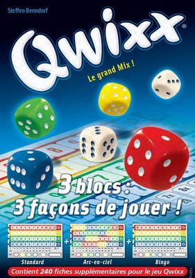 Qwixx - Feuilles de scores (3 Blocs, 3 façons de jouer 240 fiches)