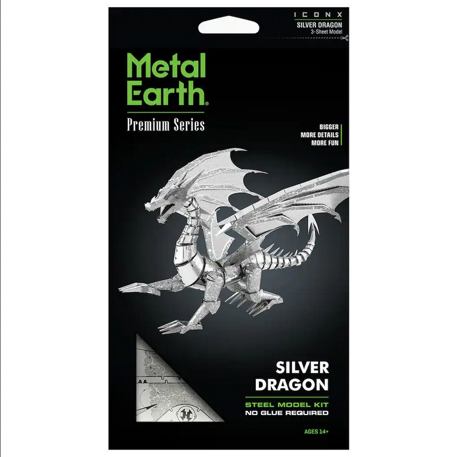 Metal Earth Premium Series - Silver Dragon