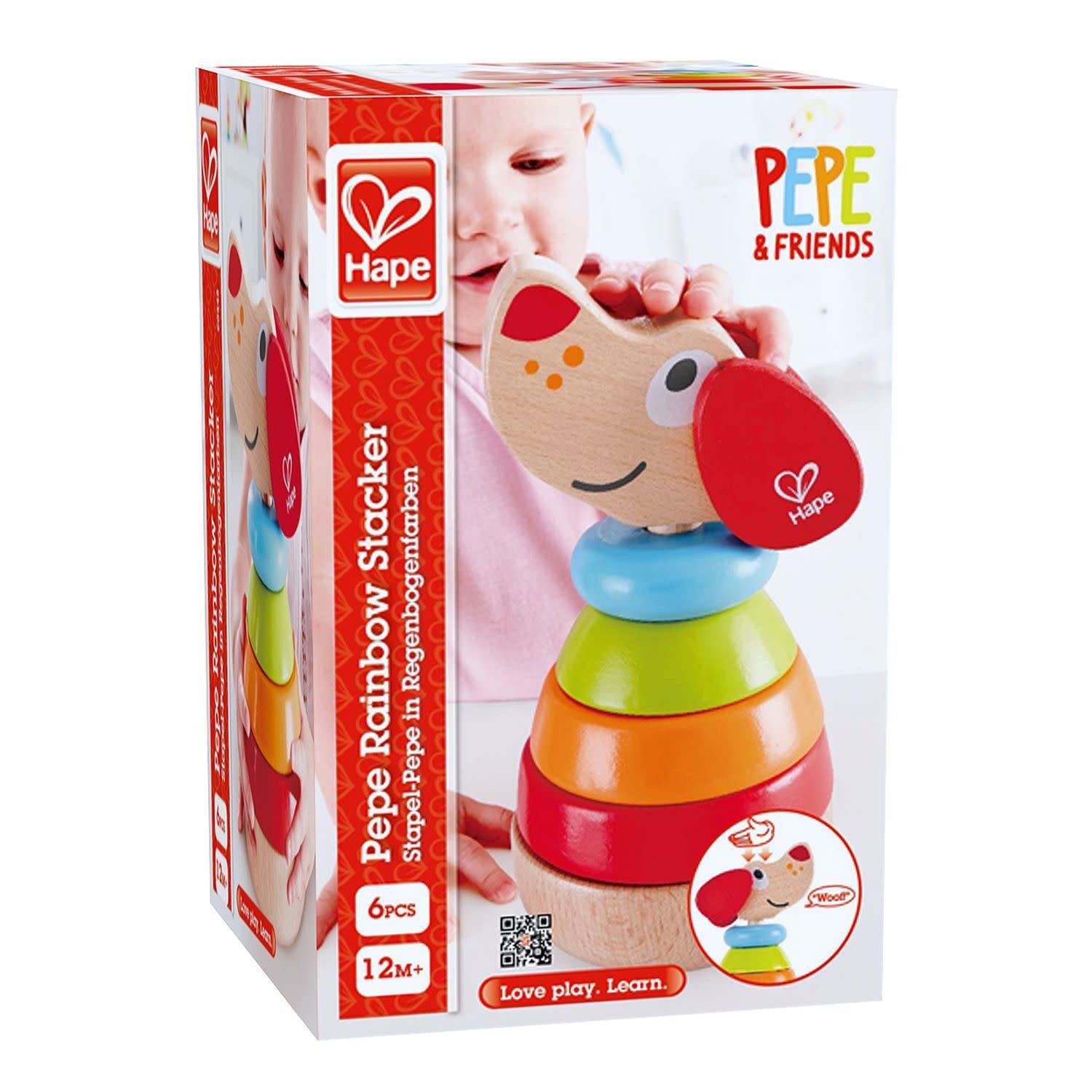 Hape - Chiot arc-en-ciel à empiler
