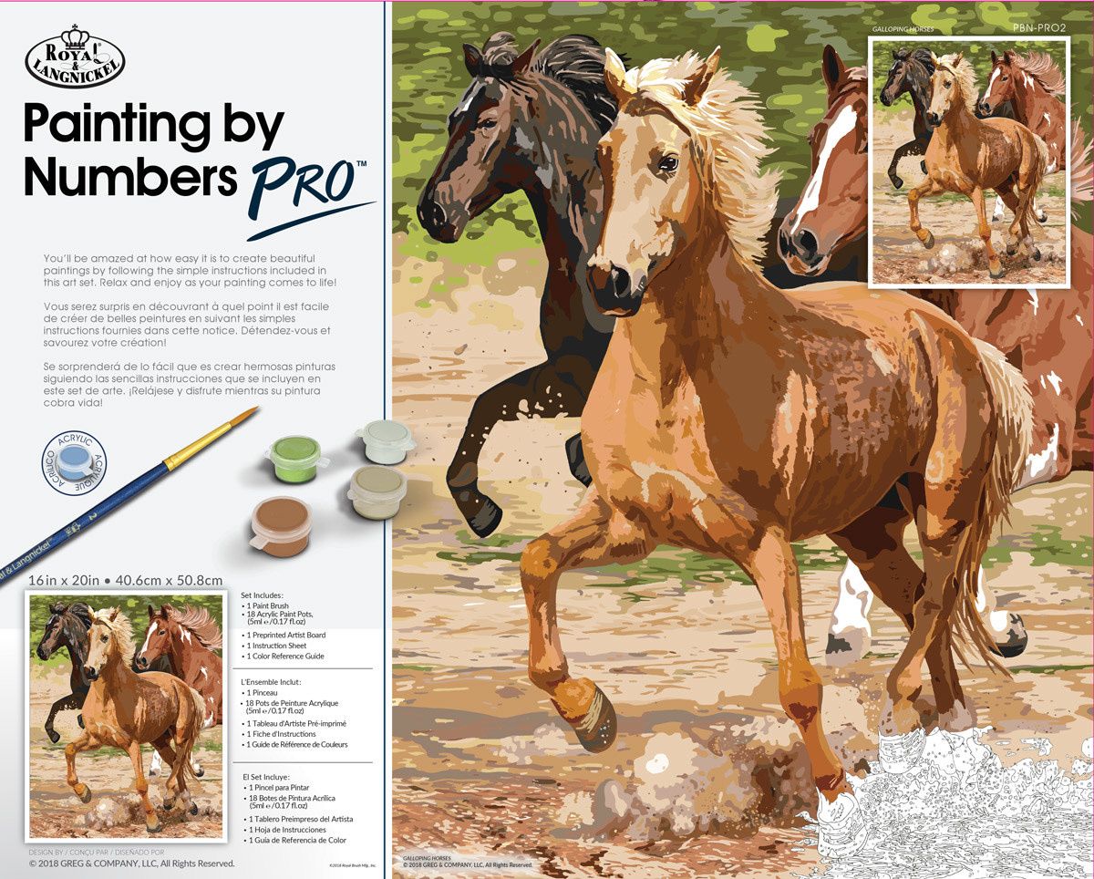 Royal &amp; Langnickel - Painting by Numbers Pro - Galloping Horses