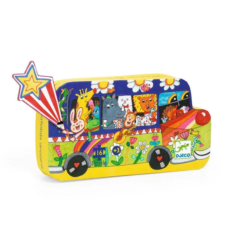 *****Puzzle silhouette 16 - Le bus arc-en-ciel