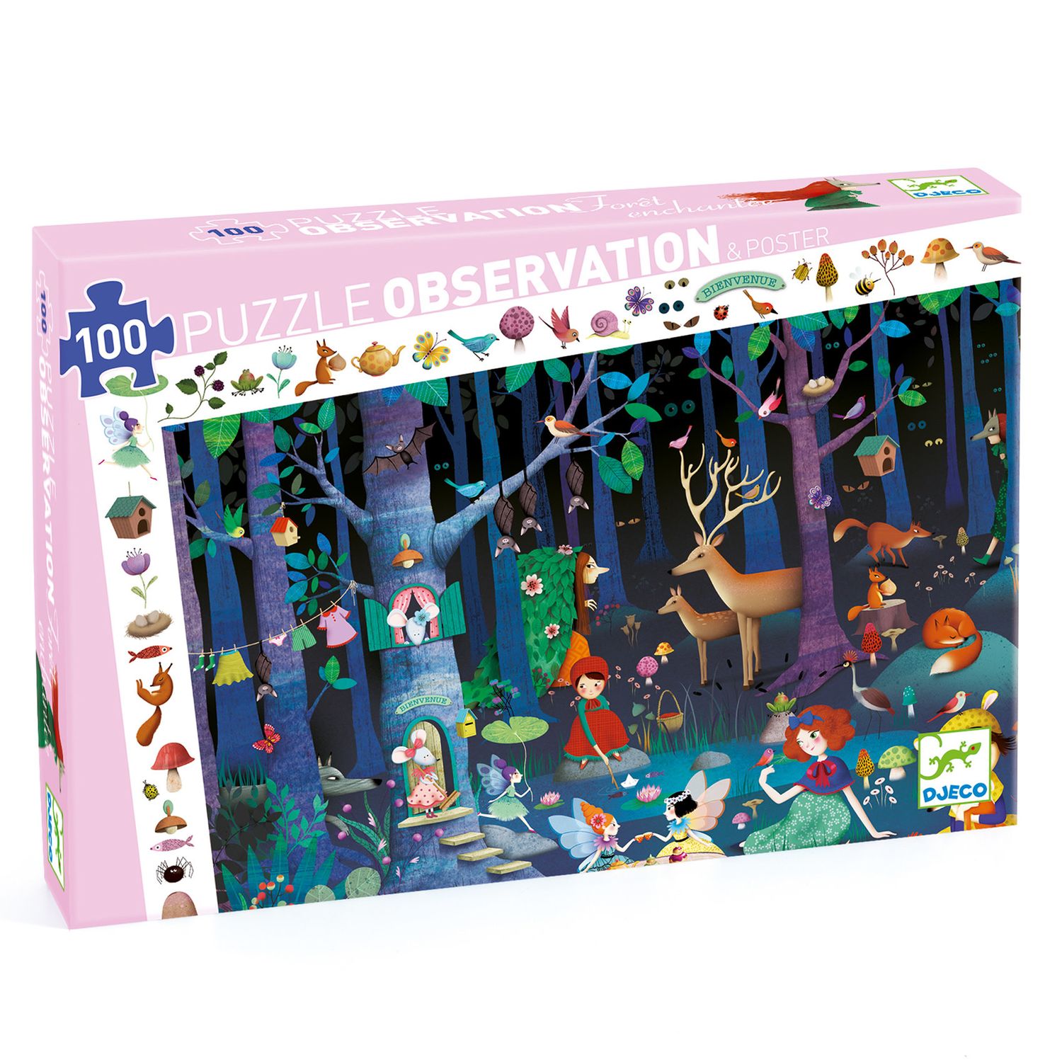 Djeco - Puzzle Observation 100 - Forêt enchantée