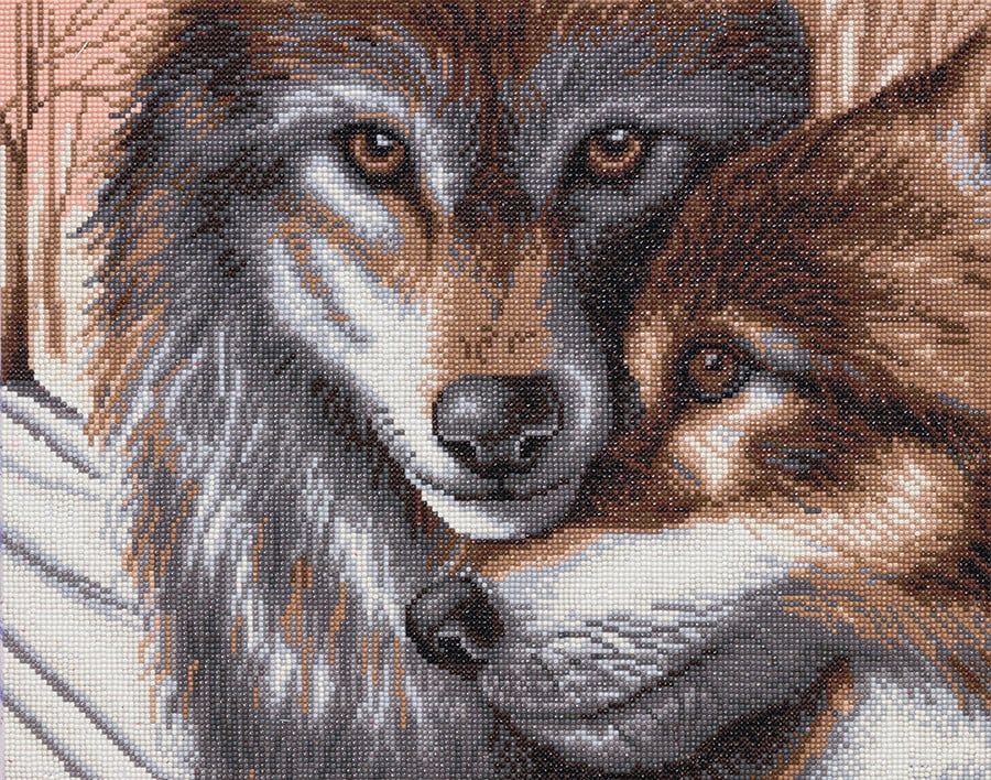 Craft Buddy - Crystal Art - Wolves:  A Winter's Tale (50 x 40cm)