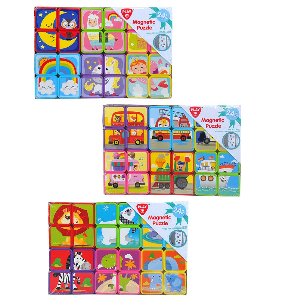 Play Go Magnetic Puzzle 24 pieces 6 images