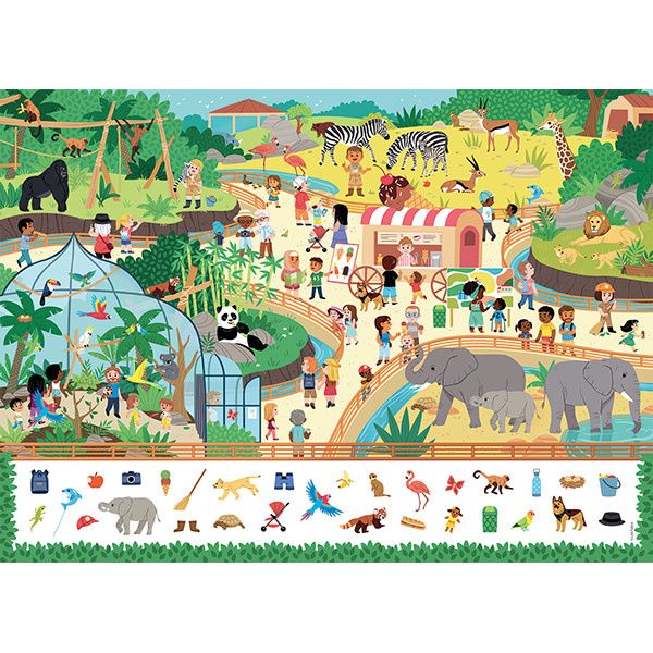 Nathan 45 pièces cherche et trouve  Au Zoo
