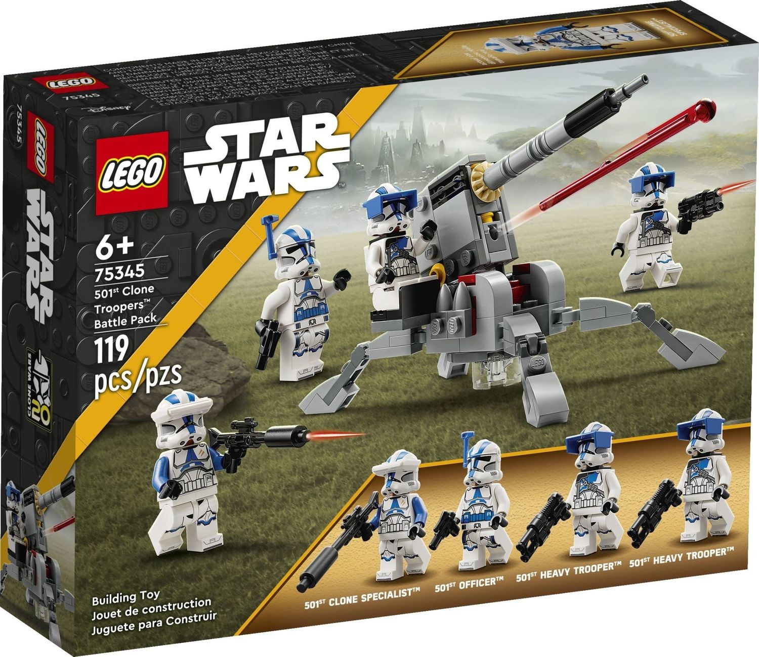 Lego 75345 Star Wars - Ensemble de combat de Clone Troopers de la 501e Légion