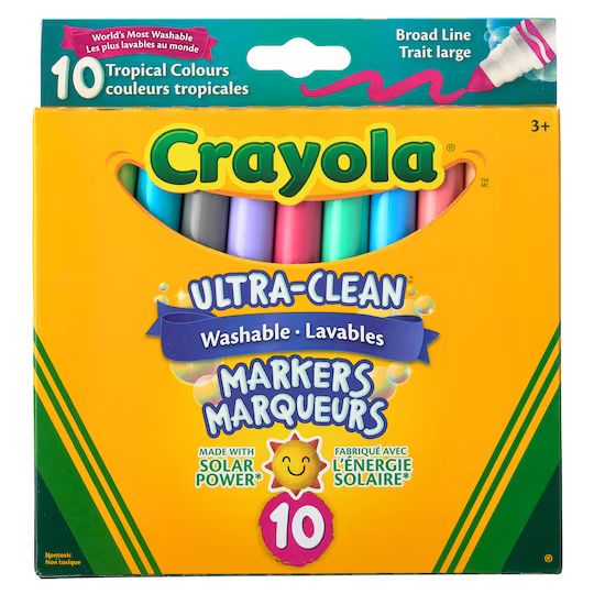 Crayola 10  marqueurs lavables - Couleurs tropicales
