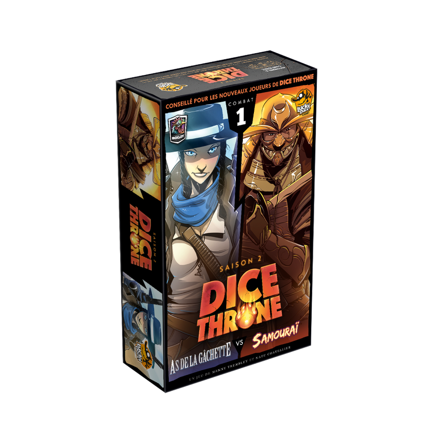 Dice Throne Saison 2 - Combat 1 : As de la Gâchette VS Samouraï