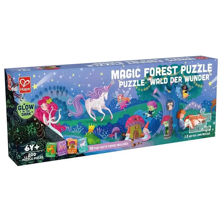 Hape Puzzle 210 pcs la forêt enchantée  brille dans le noir