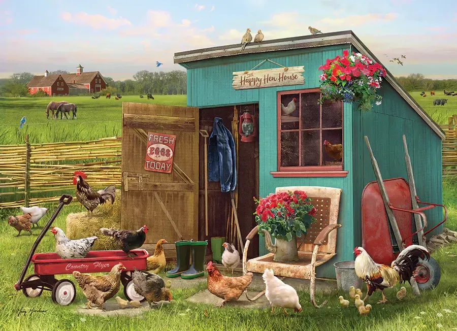 Cobble Hill 35 - Happy Hens (Tray)