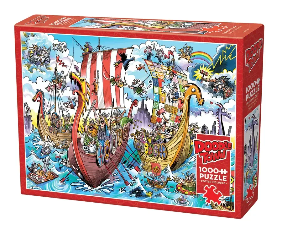 Cobble Hill 1000 - Doodle Town : Viking Voyage