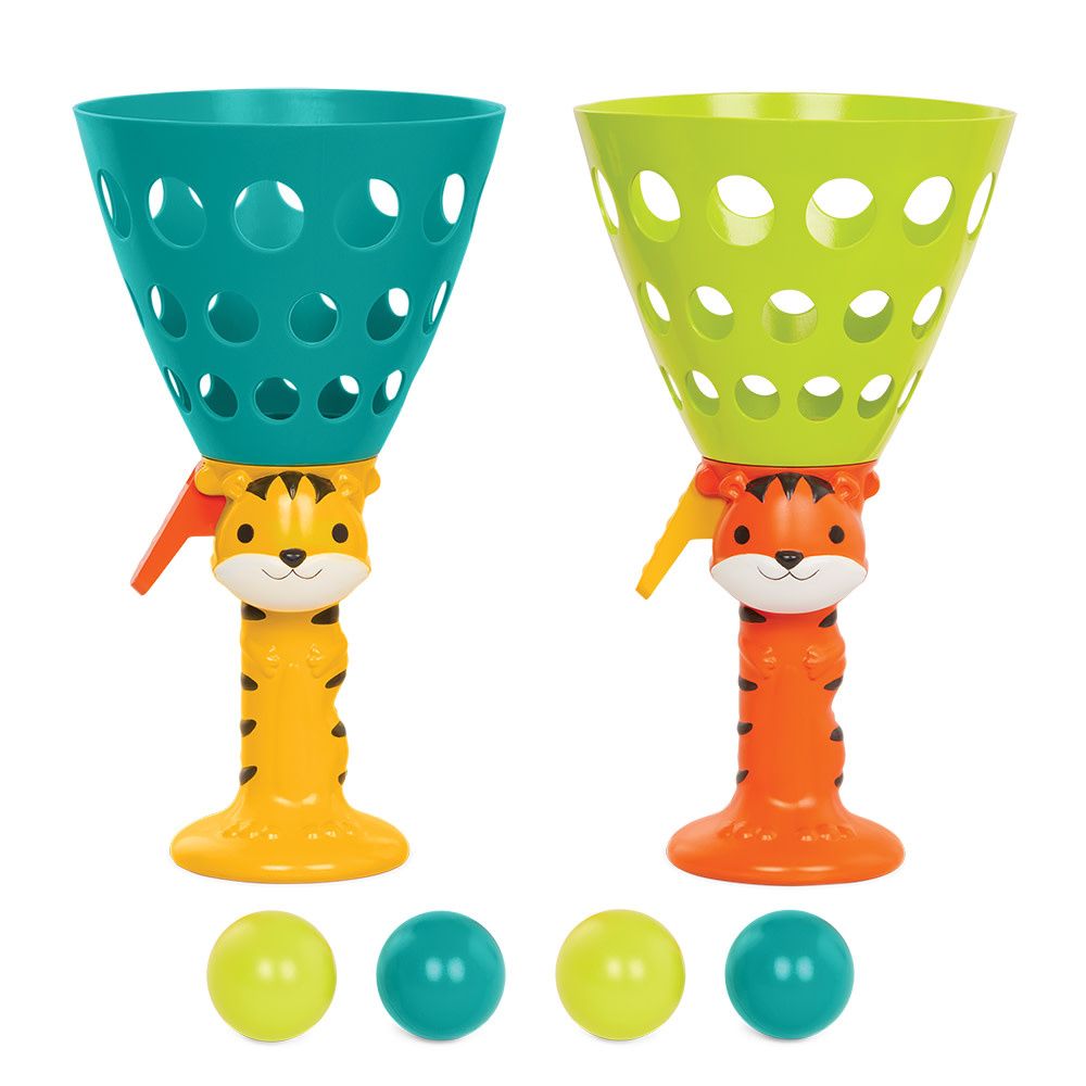 BToys Ensemble de jeu de balle  avec 2 lanceurs Tigre