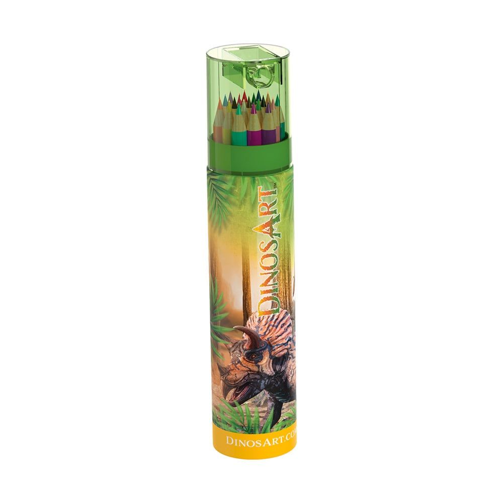 Dinosart - Tube crayons de couleur