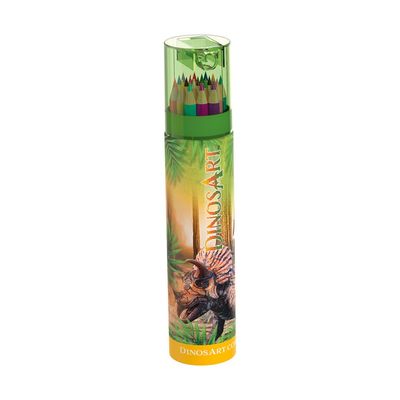 Dinosart - Tube crayons de couleur