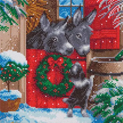 Craft Buddy - Crystal Art - Yuletide Stable (30 x 30 cm)