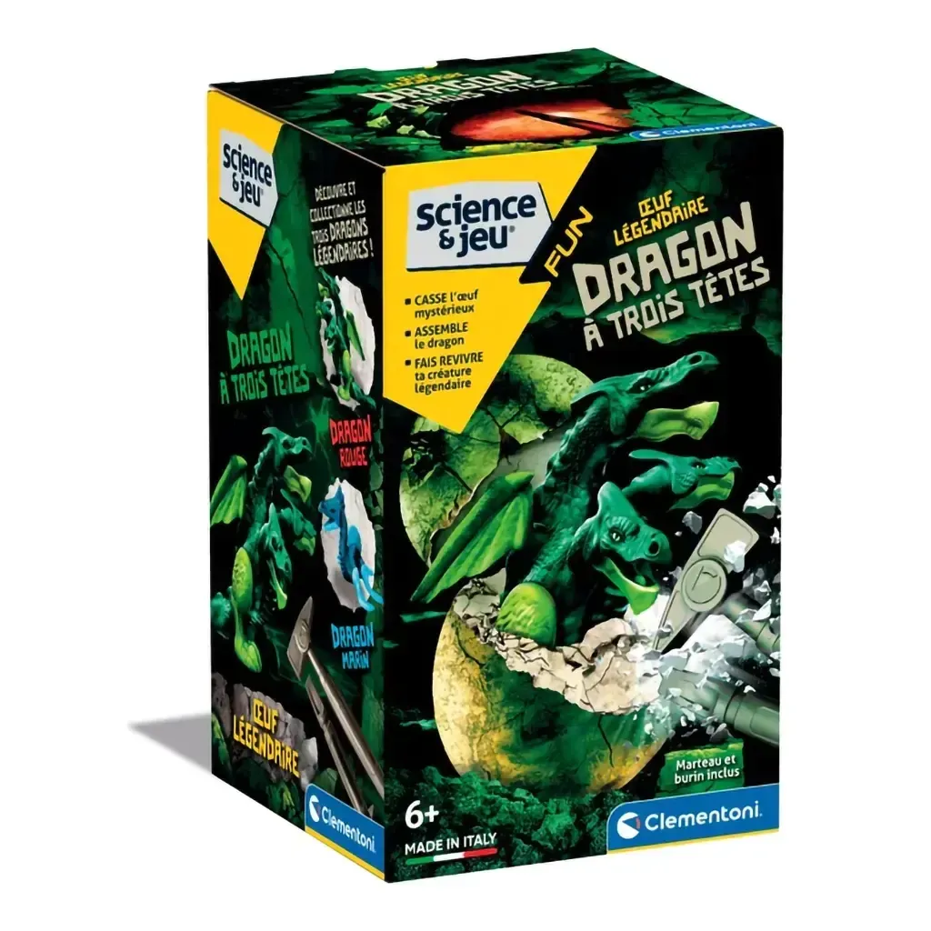Clementoni Oeuf Légendaire Dragon à 3 têtes