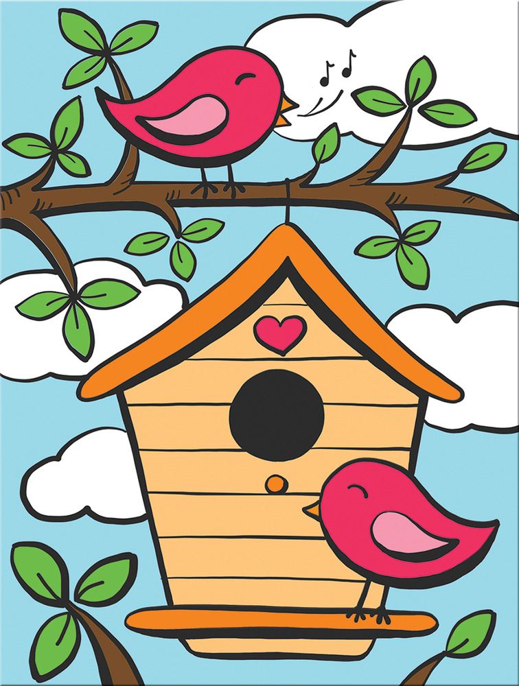 Royal &amp; Langnickel – Painting by Numbers Junior Small - oiseaux chanteurs