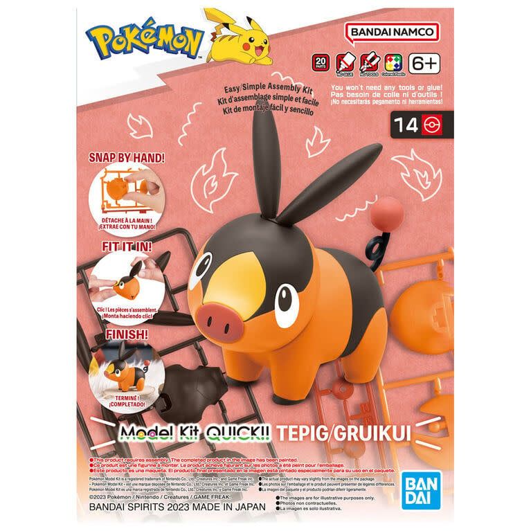 Bandai Namco Plastic model kit Pokémon Tepig/Gruikui