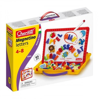 Quercetti Tableau magnétique avec lettres aimantées 65 pcs