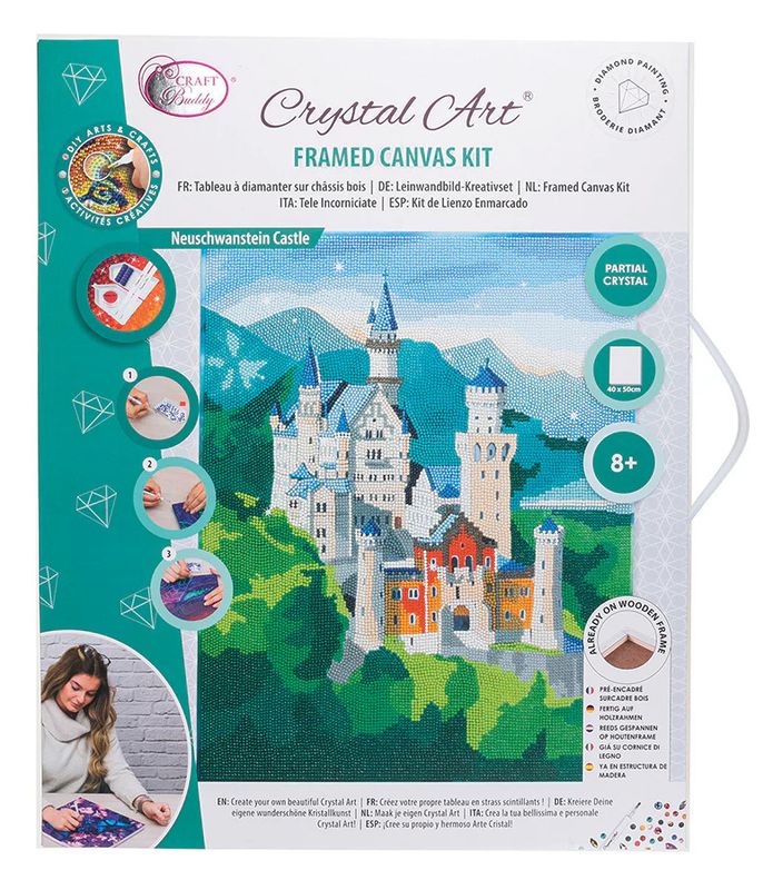 Crystal Art Kit Poster à diamanter 35 x 45 Neuschwanstein Castle