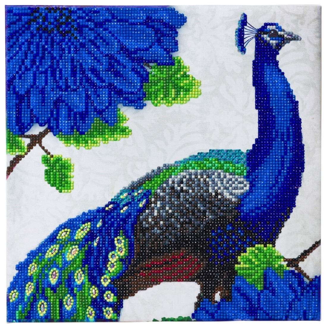 Craft Buddy - Crystal Art - Flowering Peacock (30 x 30 cm)