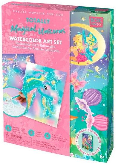 Box Candy Ensemble d'art pour Aquarelle Magical Unicorns