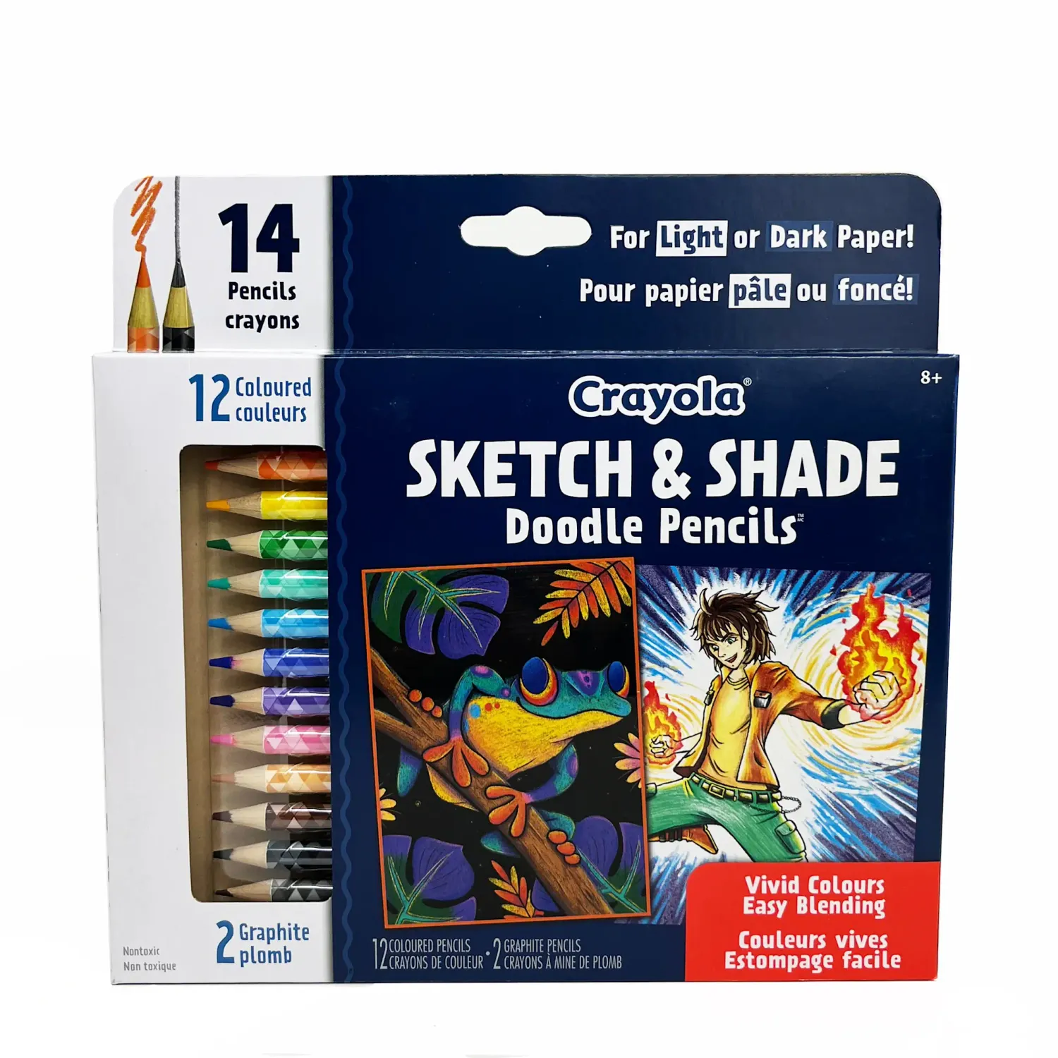 Crayola 14 crayons sketch et ombres