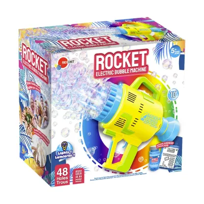 Ricochet Rocket Electric Bubble Machine  avec lumières