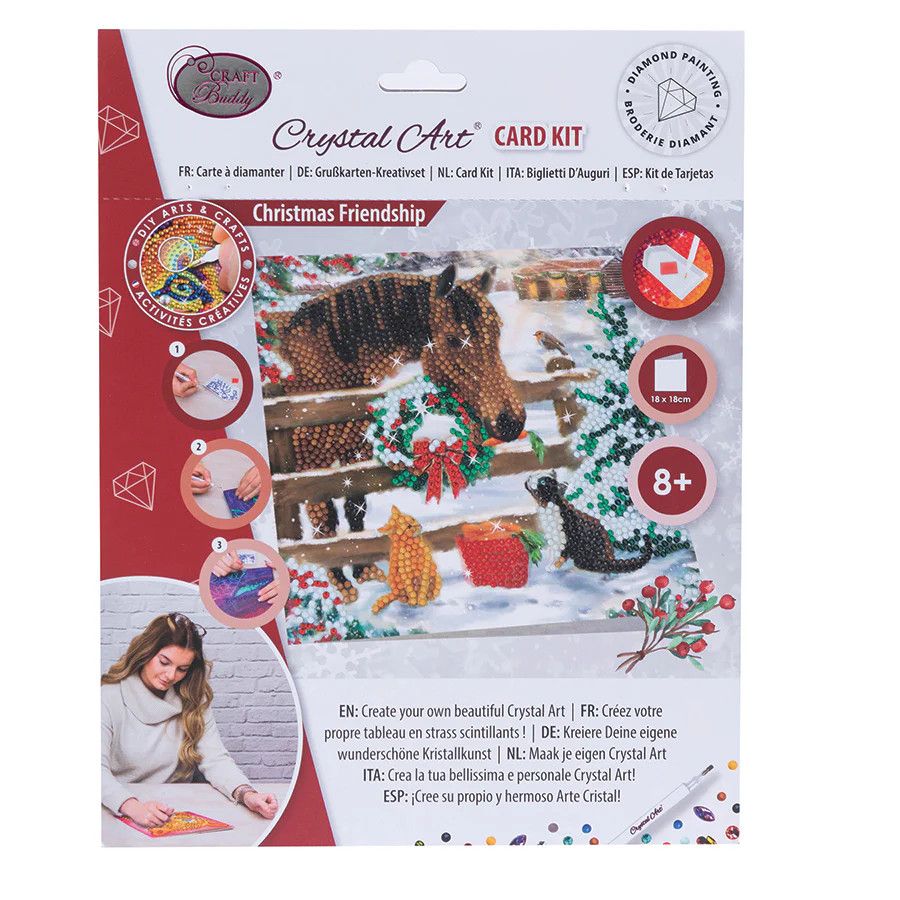 Crystal Art Carte Kit Christmas Friendship